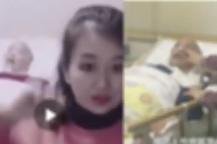 Cui Fangli saat berjoget di depan sang suami, Fang Jianhui yang lumput akibat sakit stroke. 