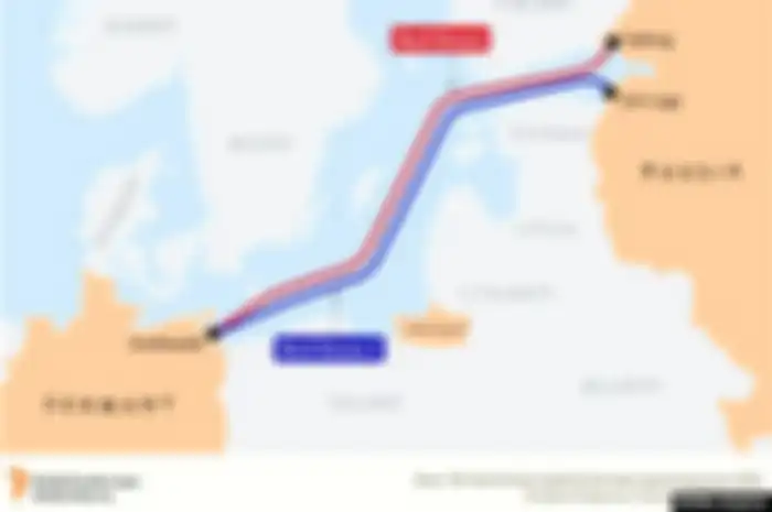 Jaringan pipa gas Nord Stream 2 antara Rusia ke Jerman sepanjang 1200 KM melewati lautan