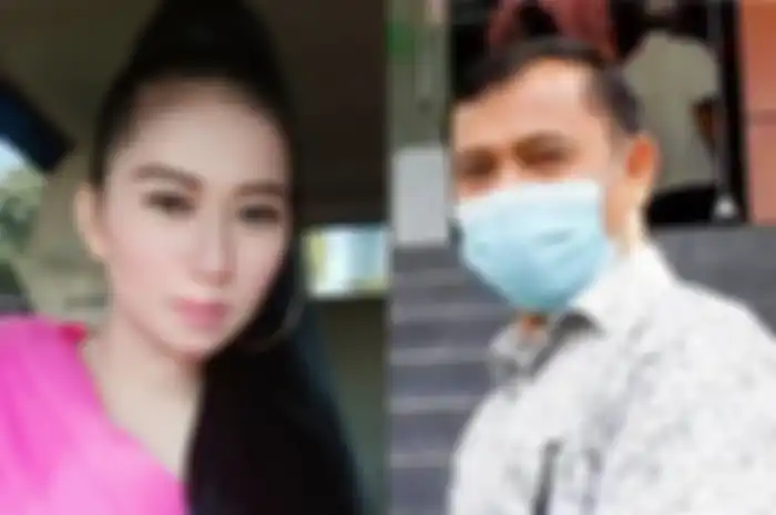 Kolase foto Tiara Marleen dan Haji Faisal