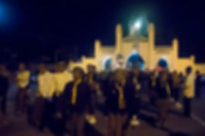 Peserta Kirab Malam Selikuran Keraton Surakarta.