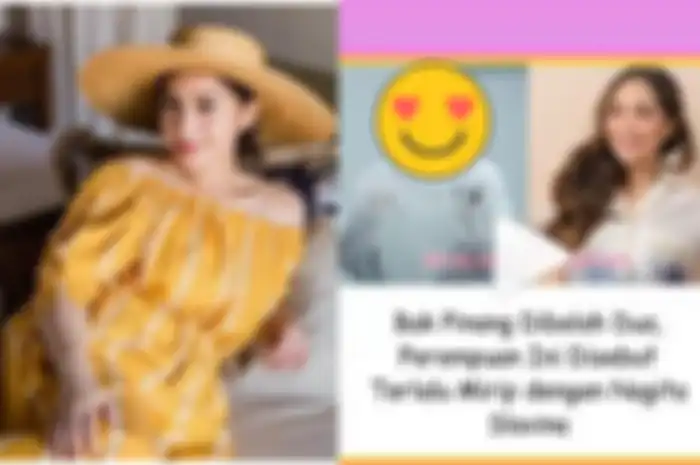 Kolase foto Nagita Slavina dan  sosok gadis yang mirip Nagita Slavina