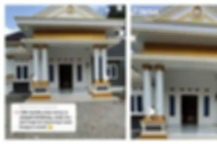Viral TKW pulang kerja di Taiwan bisa bangun rumah mewah bernuansa emas di kampung