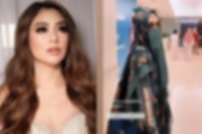 Penampilan Celine Evangelista berhijab