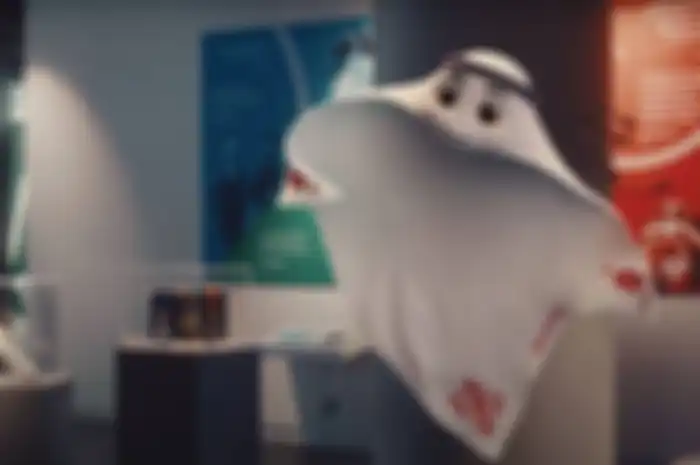 La'eeb (Laeeb), maskot Piala Dunia 2022 Qatar.