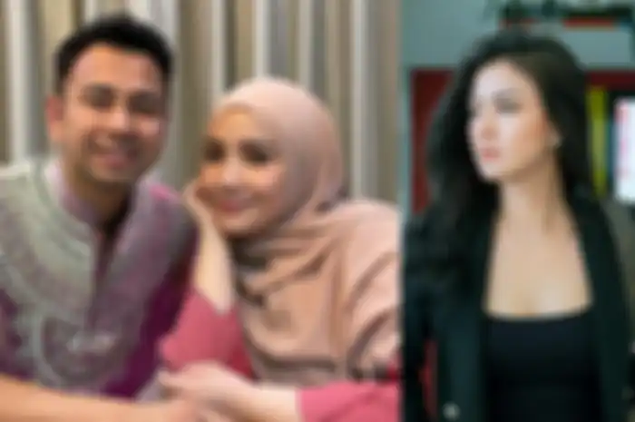 Kolase foto Raffi Ahmad, Nagita Slavina dan Nita Gunawan.