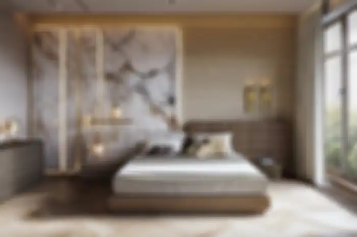 Ilustasi interior kamar tidur yang mewah