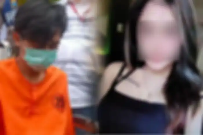Tersangka Refi Purnomo (kiri) dan korban M (kanan)