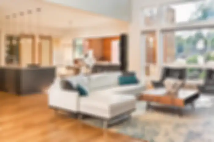 Ilustrasi ruangan dengan denah open plan