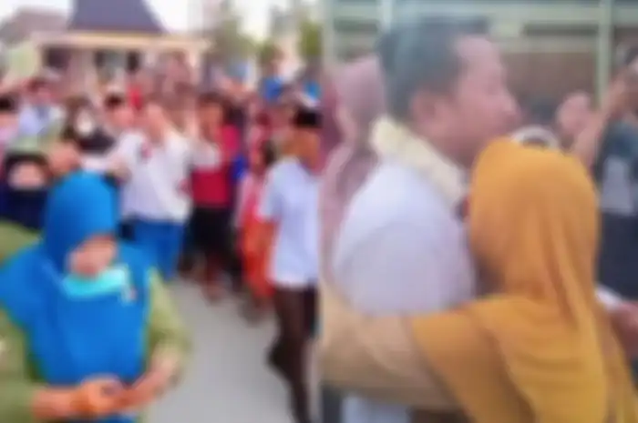 Joko Suranto disambut antusias oleh warga setempat.