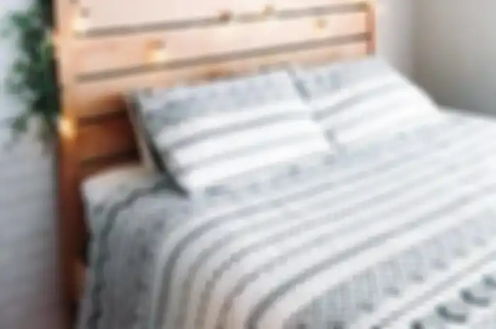 Ilustrasi kamar tidur biofilik minimalis