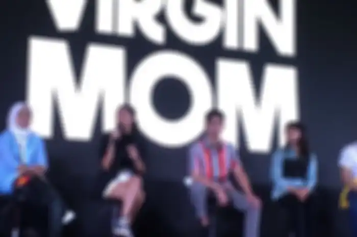Amanda Rawles dalam presscon Virgin Mom, Rabu (11/5/2022).
