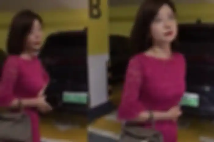 Wanita dihadang di parkiran saat mau selingkuh.