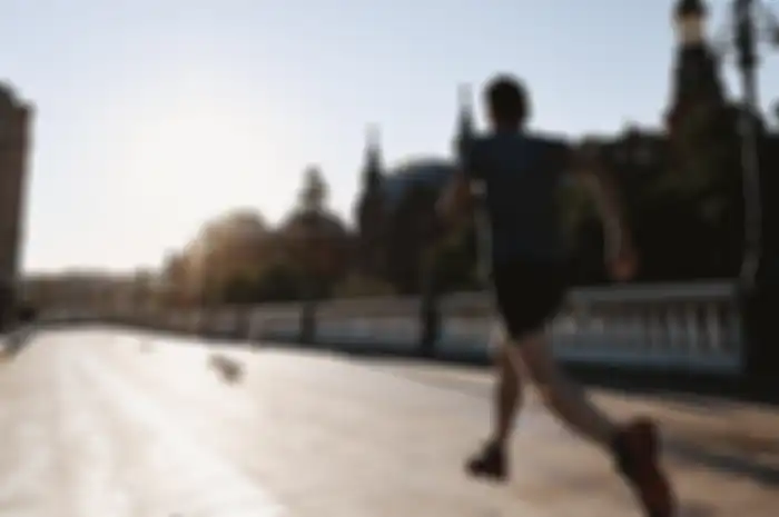 Olahraga jogging. 