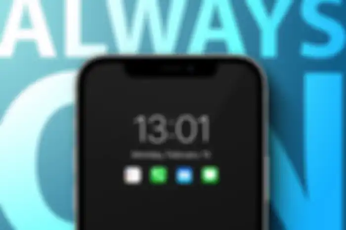 Ilustrasi Always-On Display di iPhone