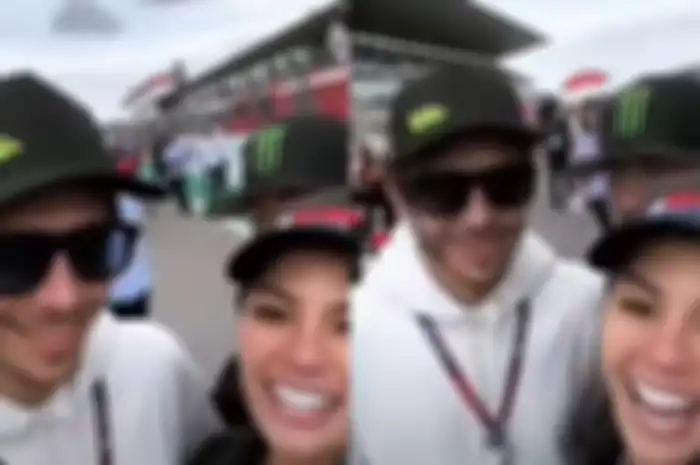Momen saat Nikita Mirzani ketemu Valentino Rossi di MotoGP Portugal 2022.