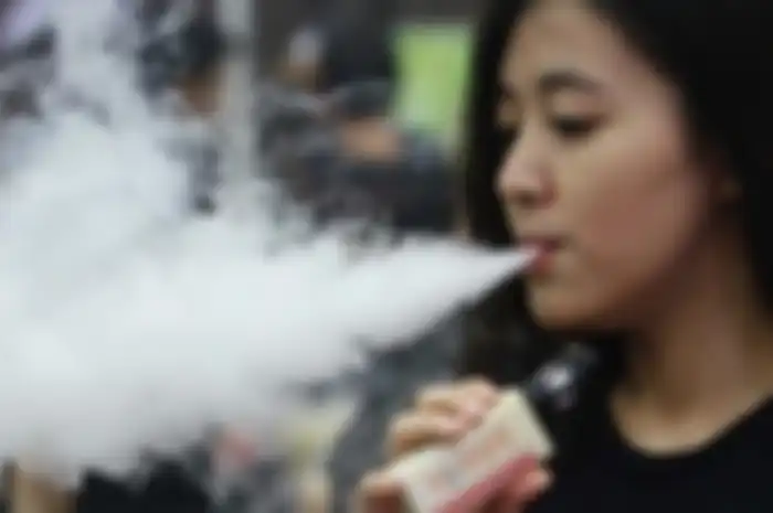 Ilustrasi orang Vape