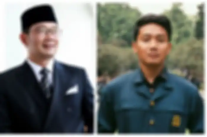 Ridwan Kamil dan anaknya (Emmeril Kahn Mumtadz (Eril).