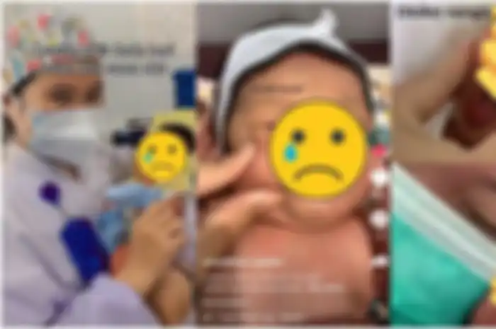 Demi konten, oknum nakes sengaja unyel-unyel pipi bayi sampai nangis.