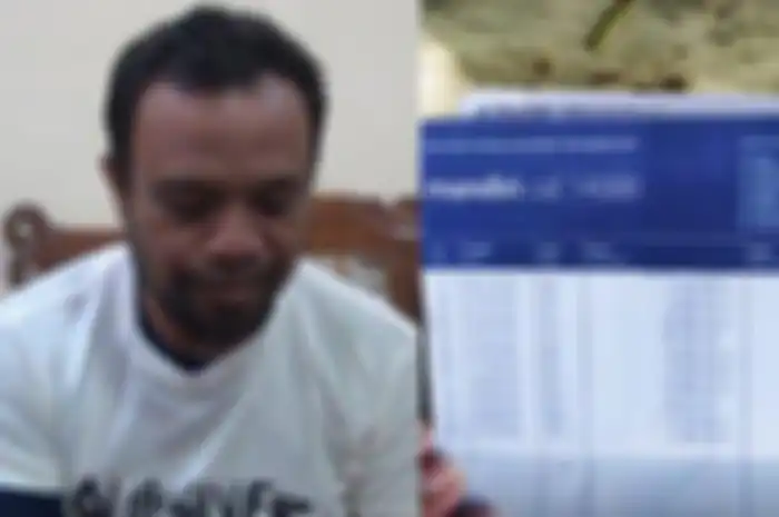 Lutfi Haryono, si pengemis yang memiliki dana ratusan juta di rekening saat dimintai keterangan di Kantor Kelurahan Ipilo, Kamis (2/6/2022)