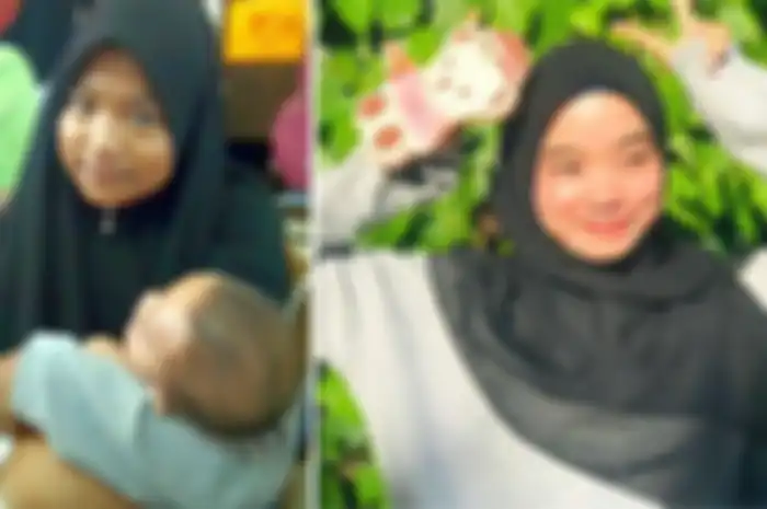 Foto sebelum dan sesudah alya pakai krim abal-abal.