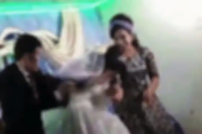 Pengantin pria tampar mempelai wanita gegara alasan sepele