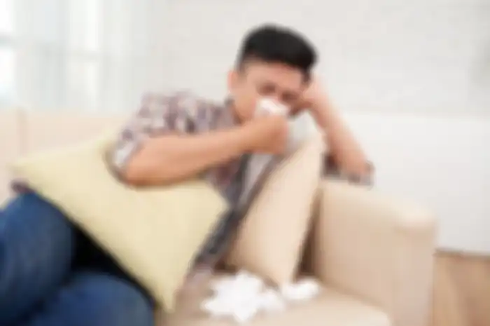 Ilustrasi hidung tersumbat. 