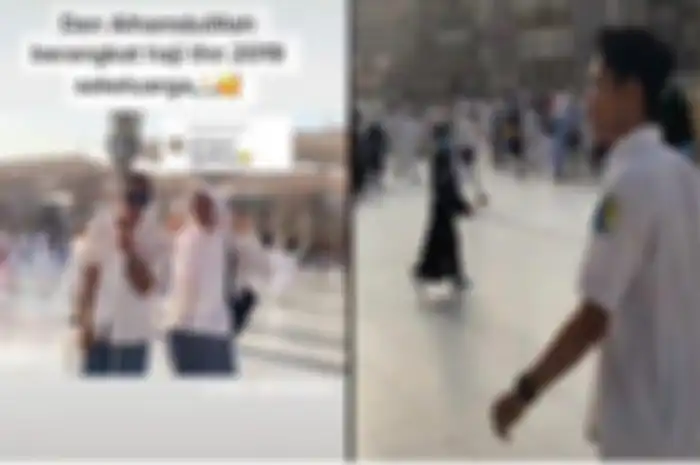 VIRAL Pemuda Berseragam SMA Bolos ke Makkah hingga Dikira Editan,Ternyata Ada Kisah Haru di Baliknya