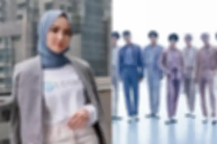 Kolase foto Wirda Mansur dan BTS