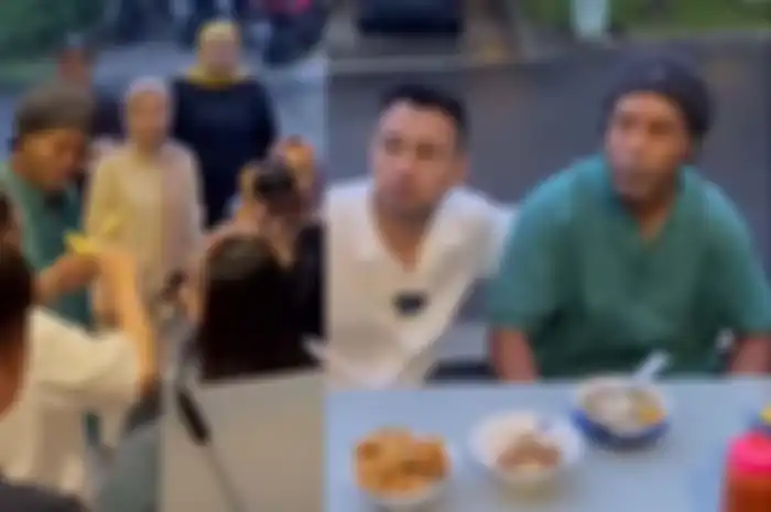 Ronaldinho diajak makan bakso dan telur gulung bareng Raffi Ahmad dan Nagita