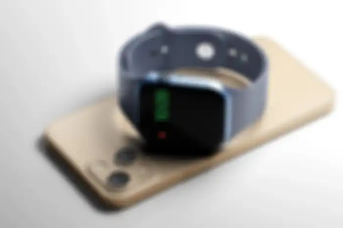 Ilustrasi Apple Watch Series 8 dan iPhone 13