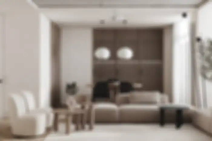 Ilustrasi interior beige
