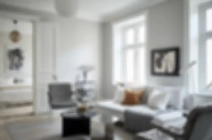 Ilustrasi interior berwarna greige