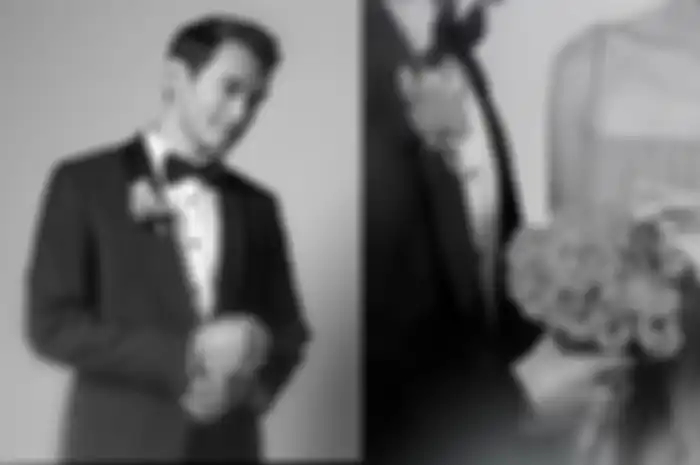 Kolase foto Afgan unggah foto bersama seorang wanita seperti sedang menikah.