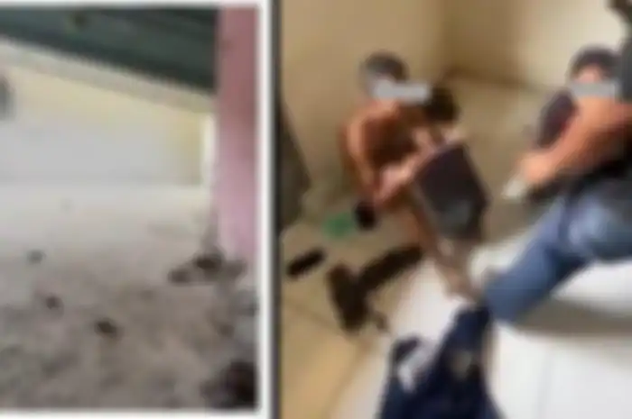 Pasangan mesum digerebek di ruko kosong.
