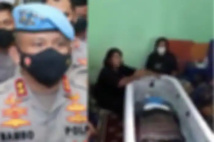 Kadiv Propam Polri Irjen Pol Ferdy Sambo (kanan) dan jenazah Brigadir J