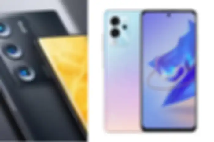 Ilustrasi ZTE Axon 40 Pro (Kiri) dan ZTE Blade V40 Pro (Kanan).