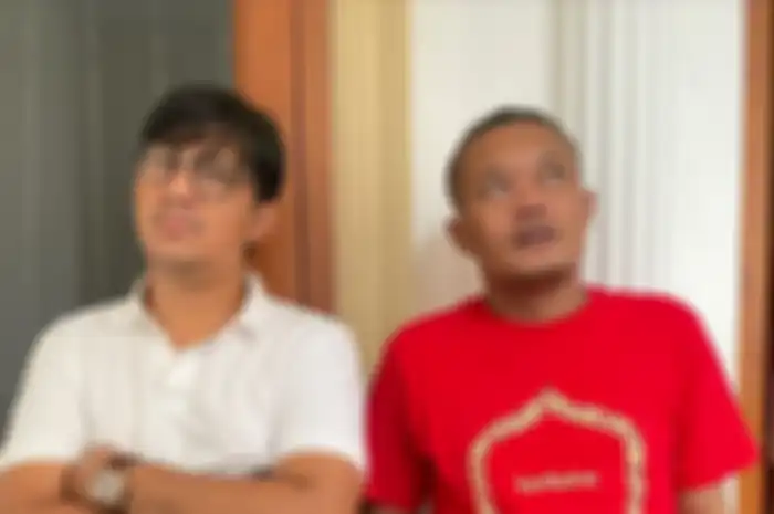 Komedian Andre Taulany dan Sule.