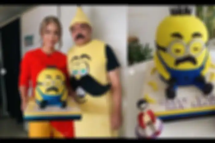 Inul Daratista rayakan ulang tahun Adam Suseno dengan tema Minions.