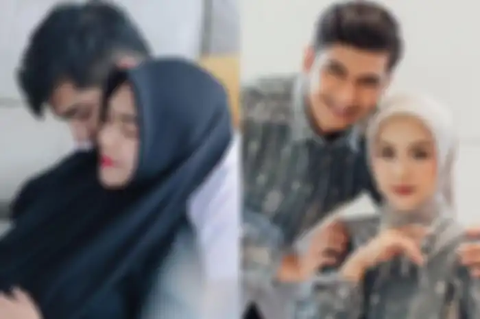 Kolase foto Ria Ricis dan Teuku Ryan.