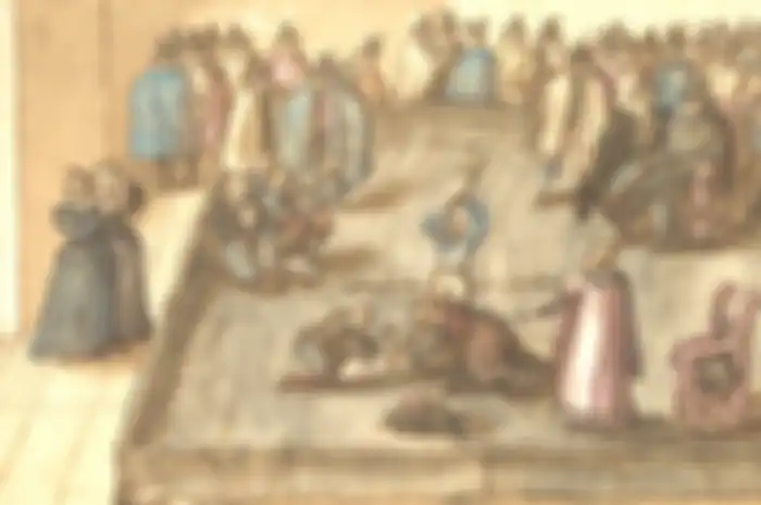 Proses eksekusi Ratu Mary dari Skotlandia di tahun 1587.