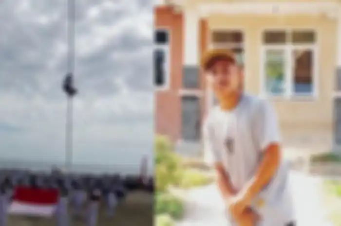 Yohanes Ande Kala alias Joni yang sempat viral karena memanjat tiang bendera setelah melihat tali yang akan digunakan terlepas dan tersangkut.