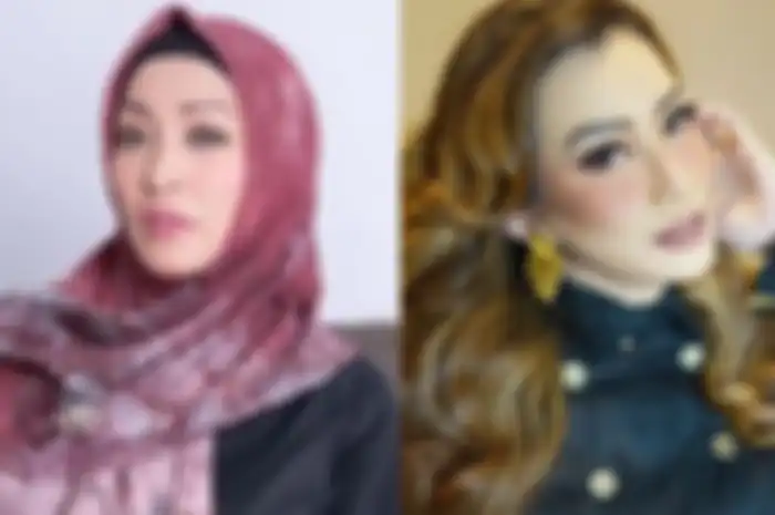 Foto kolase Angelina Sondakh dan Reza Artamevia