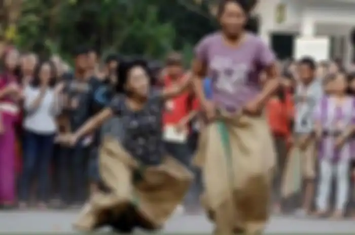 Ilstrasi lomba balap karung