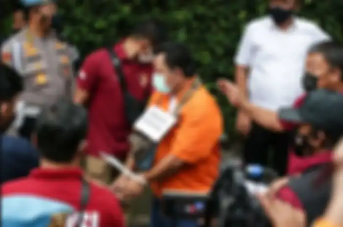 Foto Kuat Maruf saat melakukan rekonstruksi pembunuhan Brigadir J