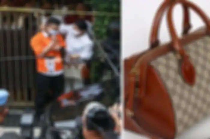 Tas mewah Putri Candrawathi saat rekonstruksi pembunuhan Brigadir J