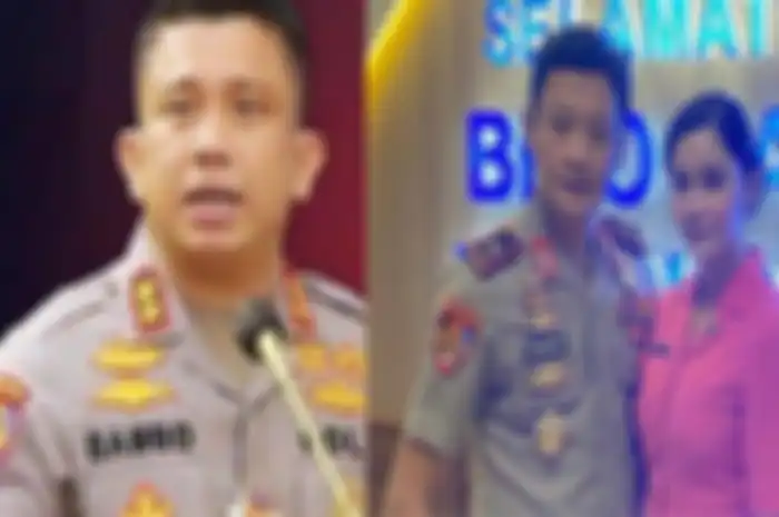 Kolase foto Ferdy Sambo (kiri) - Brigjen Hendra Kurniawan dan istri (kanan)