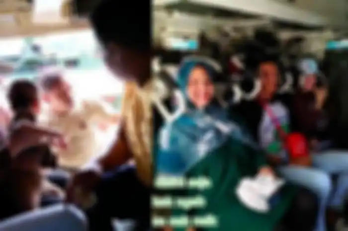 Seorang ibu hamil ngidam ingin naik tank milik tentara.