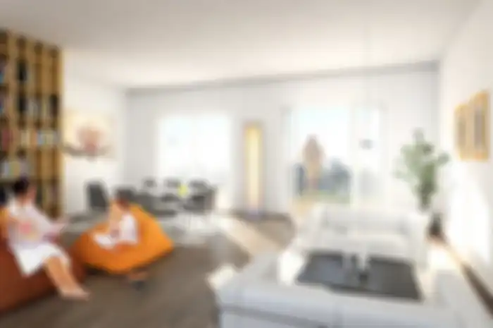 Ilustrasi visualisasi 3D desain interior