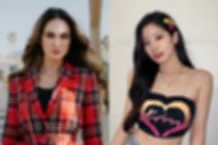  Luna Maya pamer foto bareng Dahyun TWICE di New York Fashion Week.