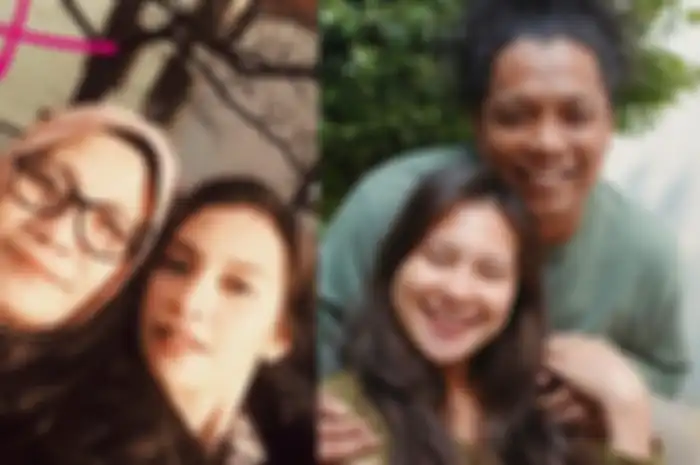 Indah Permatasari dan Nursyah (kiri), Arie Kriting dan Indah Permatasari (kanan).